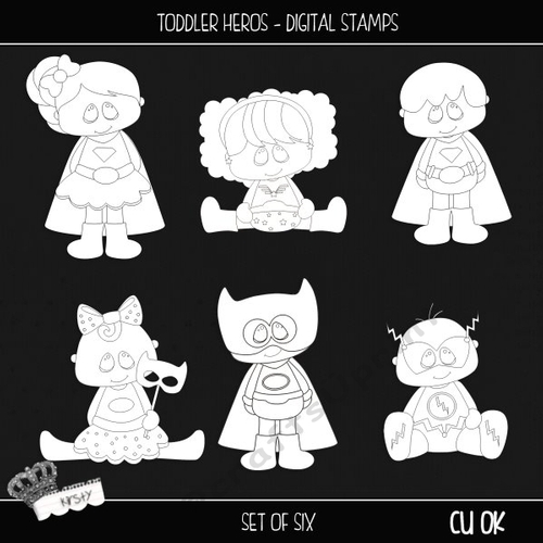 Toddler Heros - Digital Stamps