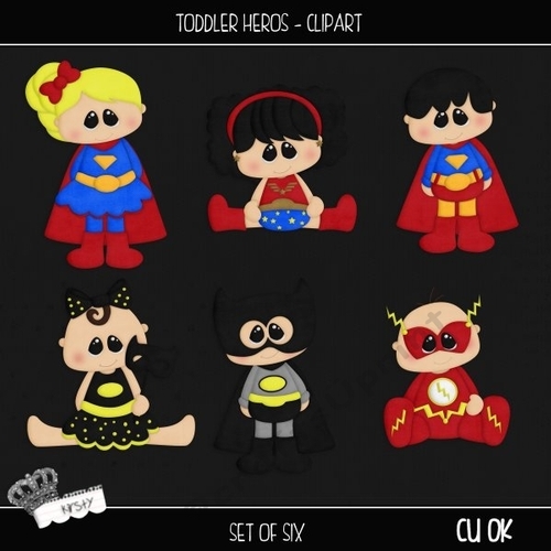 Toddler Heros - Clipart