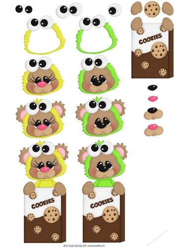 Monster Munch 3b - A4 Decoupage Sheet