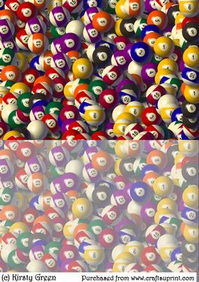 Duel Pool / Billiard Balls Backing Paper