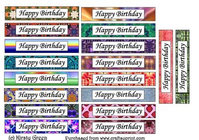 Landscape Happy Birthday Sentiment Tags