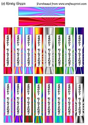 Portrait Happy Birthday Rainbow Sentiment Tags