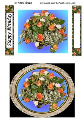 2 Flower Arrangement Toppers with Tags