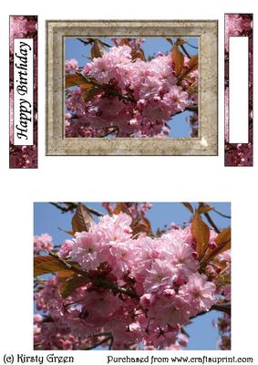 2 Cherry Blossom Toppers with Matching Tags