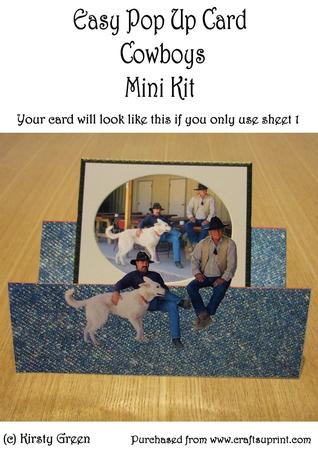 Easy Pop Up Card Cowboys Mini Kit
