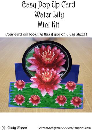 Easy Pop Up Card Water Lily Mini Kit
