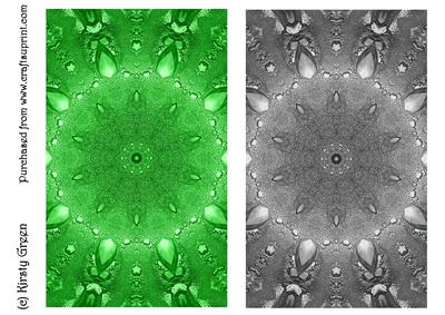 Duel - Green & Silver Jewel Backing Paper
