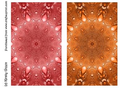 Duel - Red & Orange Jewel Backing Paper