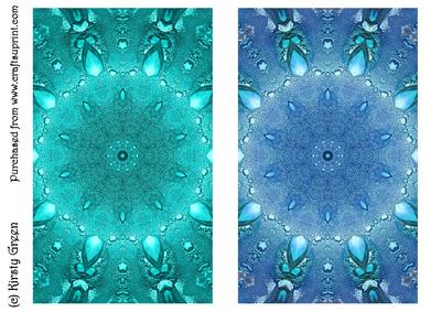 Duel - Aqua & Blue Jewel Backing Paper