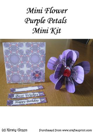 Mini 3D Flower Purple Petals Mini Kit