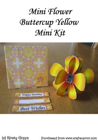 Mini 3D Flower Buttercup Yellow Mini Kit