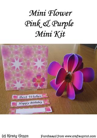 Mini 3D Flower Pink & Purple Mini Kit