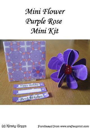 Mini 3D Flower Purple Rose Mini Kit