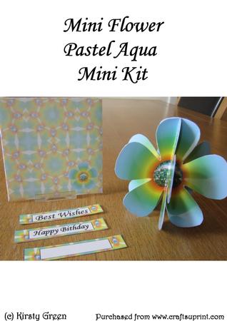 Mini 3D Flower Pastel Aqua Mini Kit