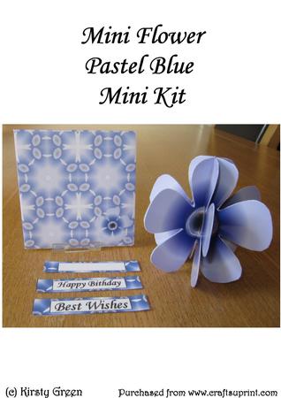 Mini 3D Flower Pastel Blue Mini Kit