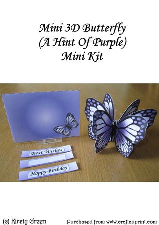 Mini 3D Butterfly a Hint of Purple Mini Kit