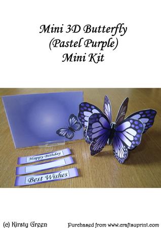 Mini 3D Butterfly Pastel Purple Mini Kit
