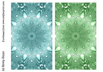 Duel - Pastel Aqua & Pastel Green Jewel Backing Paper