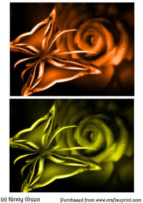 Electric Butterfly Topper Orange & Yellow