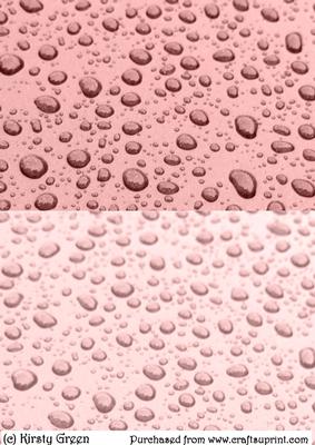 Duel - Pastel Pink Rain Drops Backing Paper