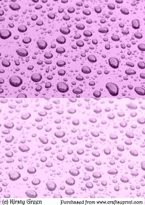 Duel - Pastel Purple Rain Drops Backing Paper