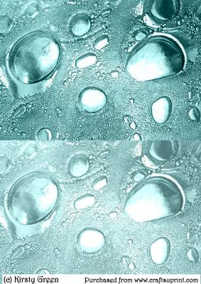 Duel Glass Bubbles Pastel Aqua Backing Paper