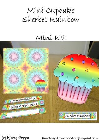 Mini Cupcake - Sherbet Rainbow Flavour