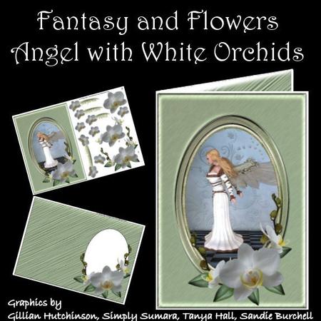 Fantasy & Flowers - Angel with White Orchids