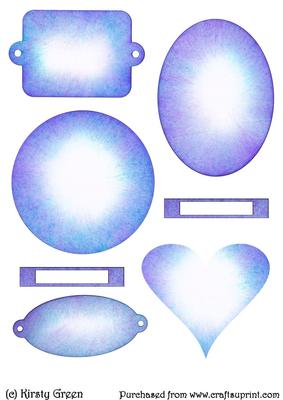 Mini Inked Toppers - Blank Distressed Night 2