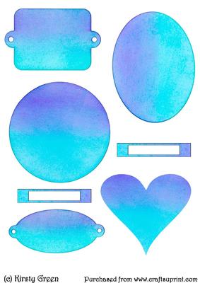 Mini Inked Toppers - Blank Night Solid Colour 2