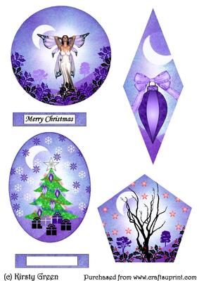 Mini Inked Toppers - Christmas Night Landscapes 2