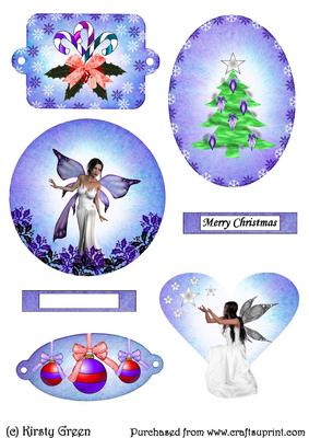 Mini Inked Toppers - Christmas Night - Distressed Ink 2
