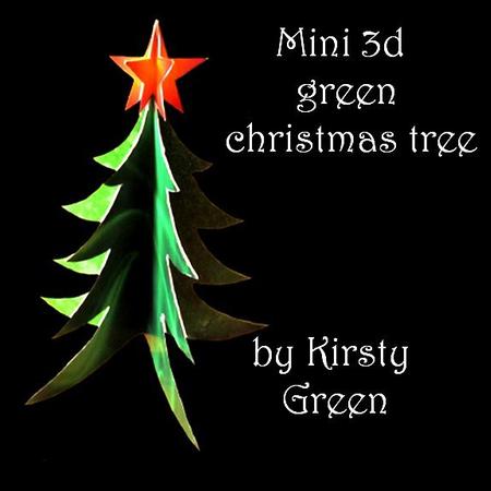 Mini 3D - Green Christmas Tree with Gold Star - Mini Kit