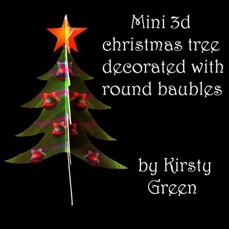 Mini 3D - Decorated Christmas Tree Gold Star 2 - Mini Kit