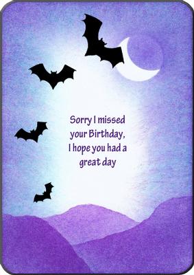 Belated Birthday or Halloween Card
