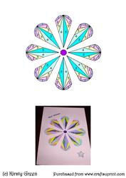 Iris Folding Stained Glass Flower Pattern