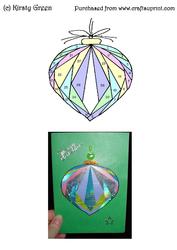 Iris Folding Bauble Ornament Pattern