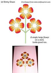 Iris Folding Bunch of Flowers Pattern