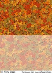 Duel Autumn Leaves Backing Paper
