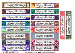 Landscape Happy Birthday Sentiment Tags
