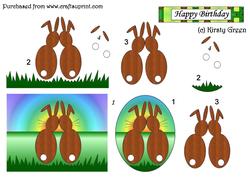 Bunnies Decoupage