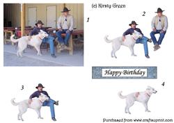 Cowboys Decoupage Step by Step with Tag