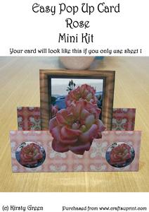 Easy Pop Up Card Rose Mini Kit