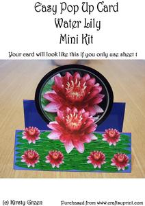 Easy Pop Up Card Water Lily Mini Kit