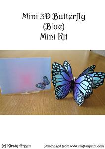Mini 3D Butterfly (blue) Mini Kit