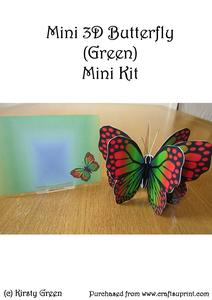 Mini 3D Butterfly (green) Mini Kit