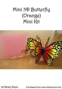Mini 3D Butterfly (orange) Mini Kit
