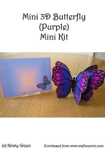 Mini 3D Butterfly (purple) Mini Kit