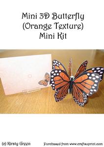 Mini 3D Butterfly (orange Texture) Mini Kit