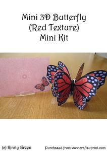 Mini 3D Butterfly (red Texture) Mini Kit